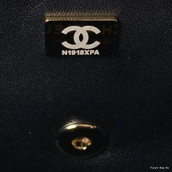 First Bag Ru WITH BAG TOP HANDLE-21CM CHANEL FLAP 0716